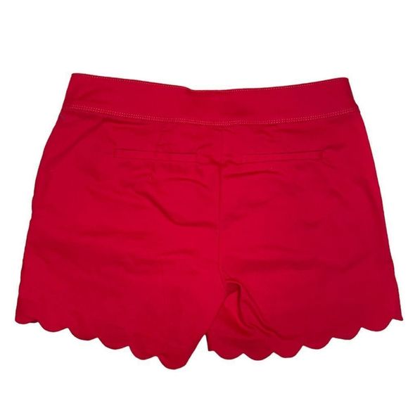 Isaac Mizrahi Red/Pink Scalloped Shorts Size 4 - Picture 4 of 7
